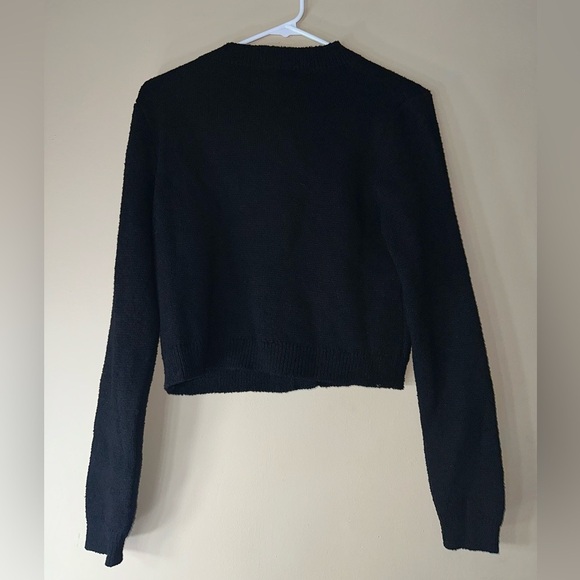 Mango knitted textured cardigan with gold jewelry black - Picture 5 of 10